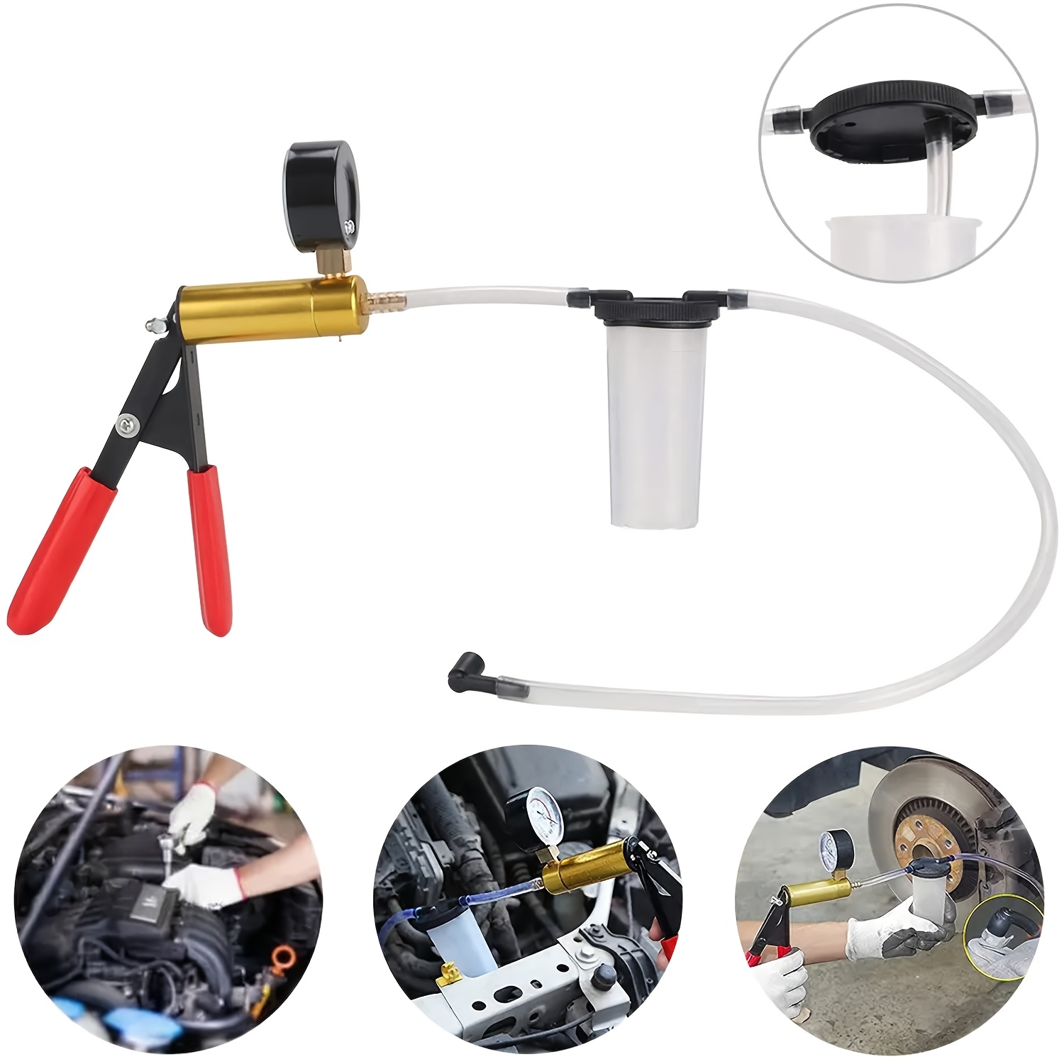 Brake Bleeder Kit - Brake Bleeder Kit with Vacuum Pressure