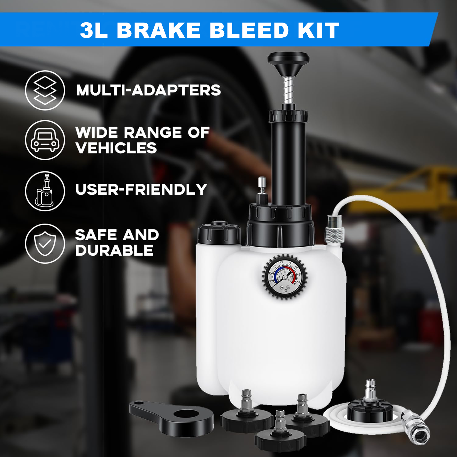 3L Vacuum Brake Fluid Bleeder  - Brake Bleeder Kit recension och pris