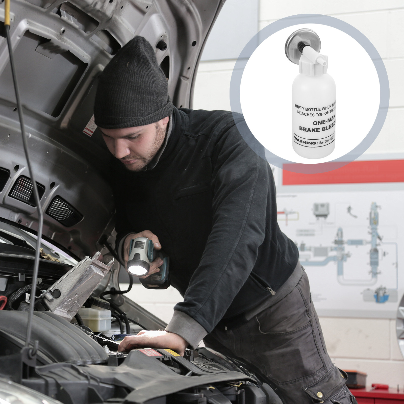 1Set Professional Brake Bleede - Brake Bleeder Kit recension och pris